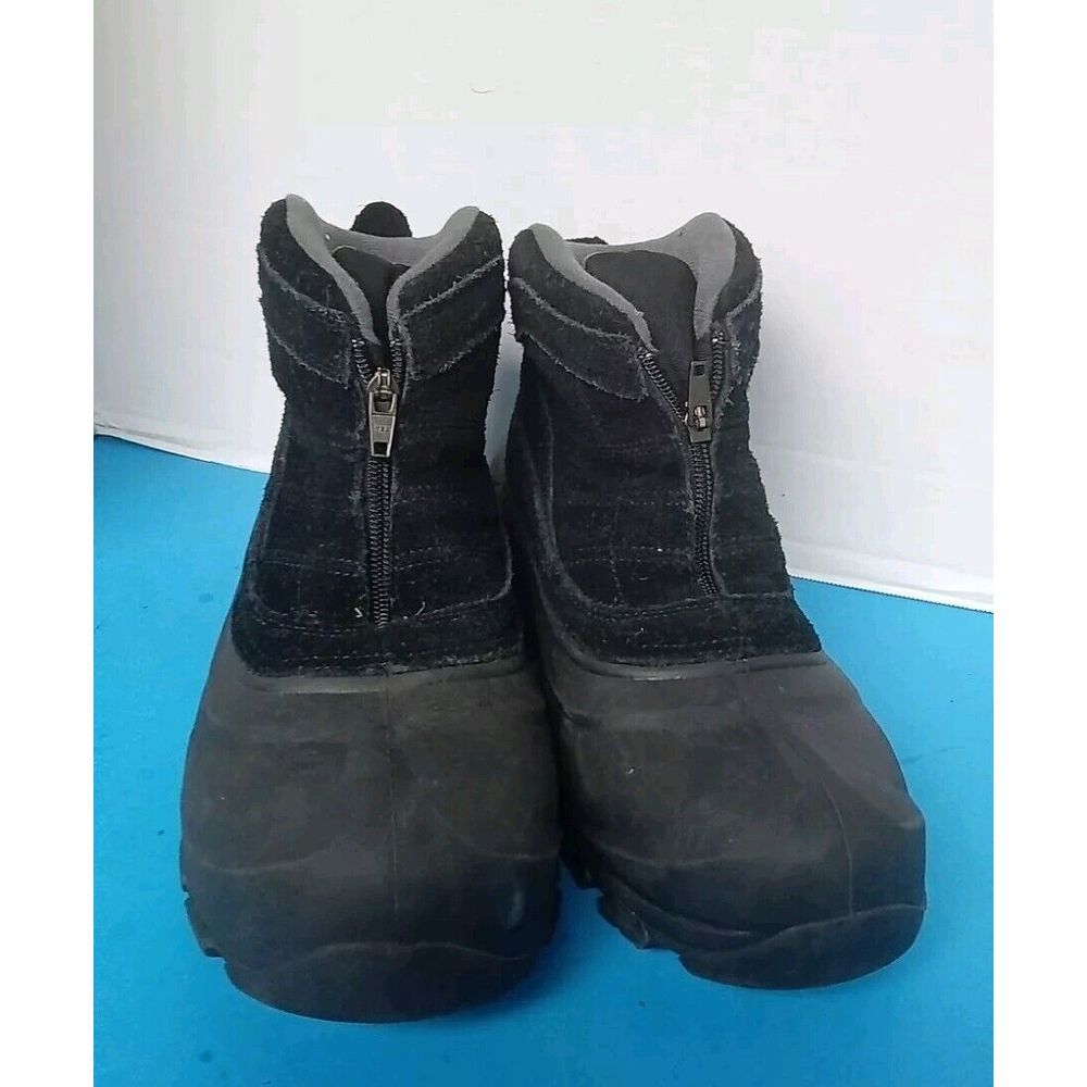 Winter Snow‎ Boots Waterproof Insulated Zip-Up Ankle Boots Black Outdoor Hiking